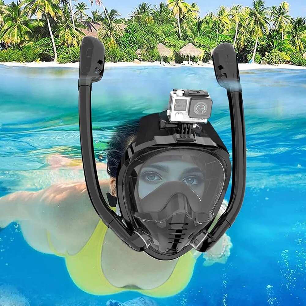 Snorkel Mask Full Face - Full Face Snorkel Mask 180°Panoramic View