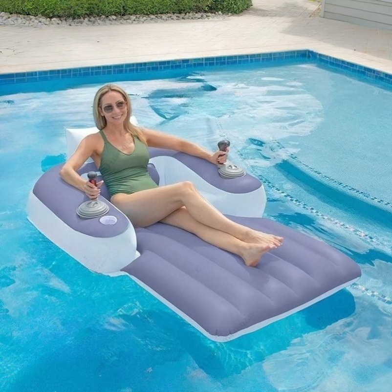 Pool Lounger Inflatable - New Inflatable Water Floating Chair with