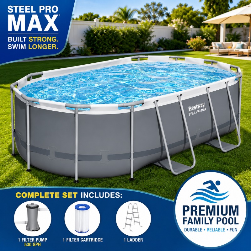Bestway Steel Pro MAX 14ft x 8 - огляд і ціна Pool Ladder Above Ground
