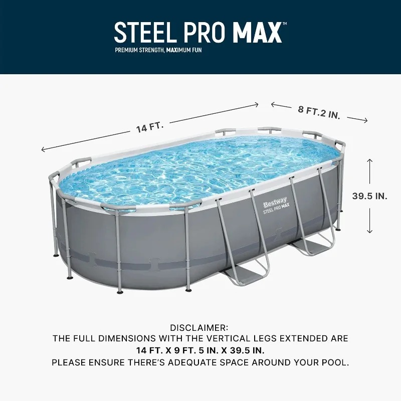 Bestway Steel Pro MAX 14ft x 8 - огляд і ціна Pool Ladder Above Ground