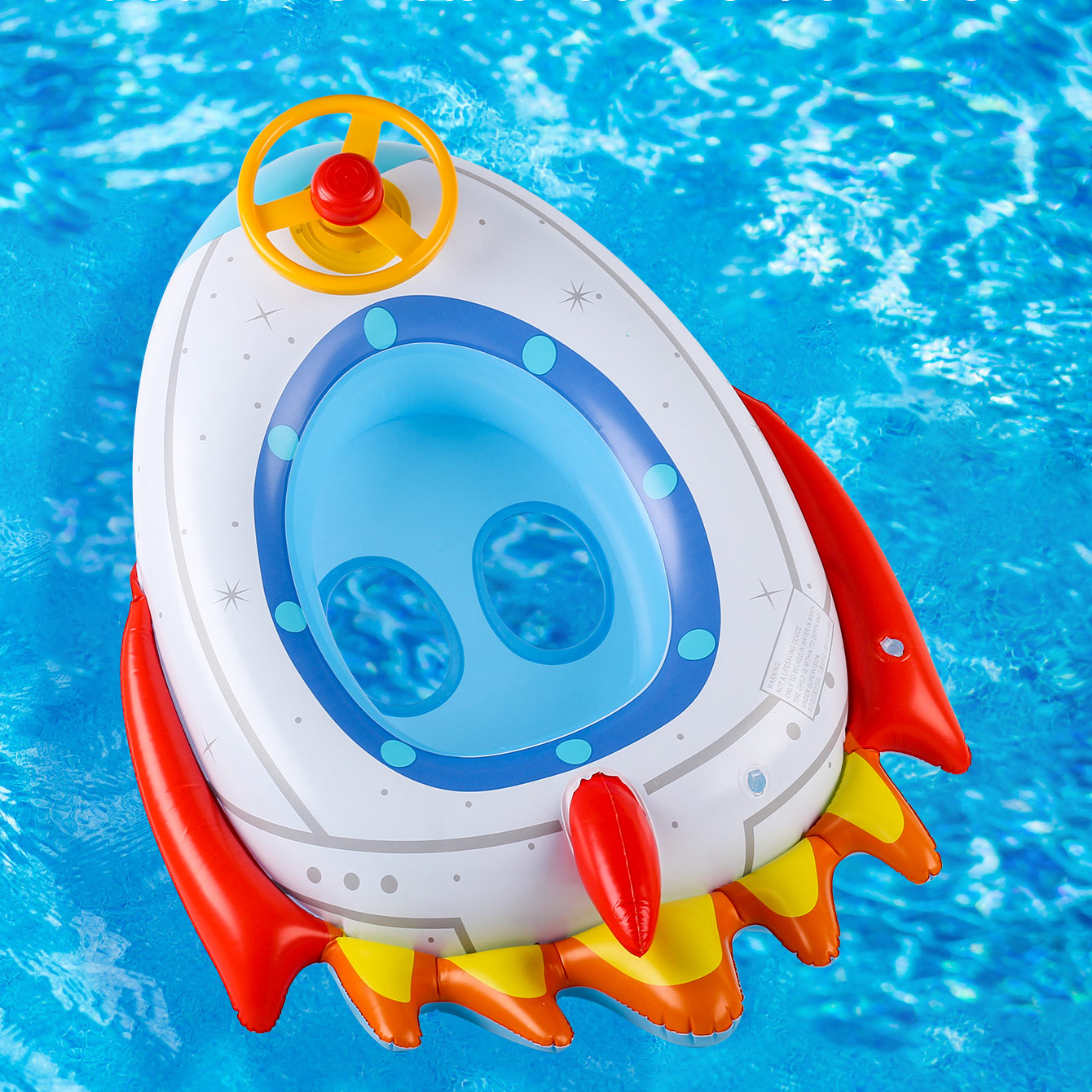 1PC Rocket-shaped Thickened In - огляд і ціна Pool Float Ring Inflatable