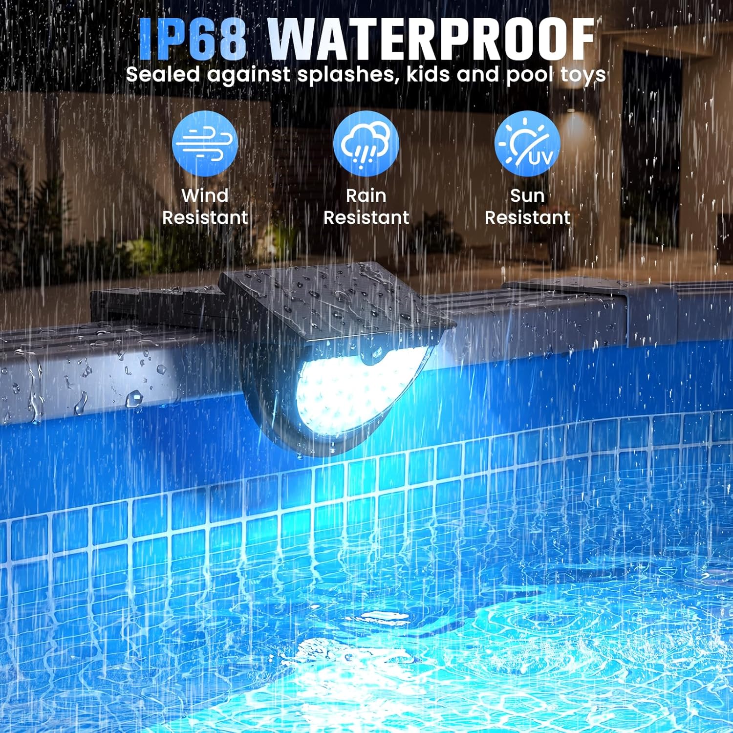 Solar Pool Lights All Season M - огляд і ціна Pool Light Solar Rechargeable