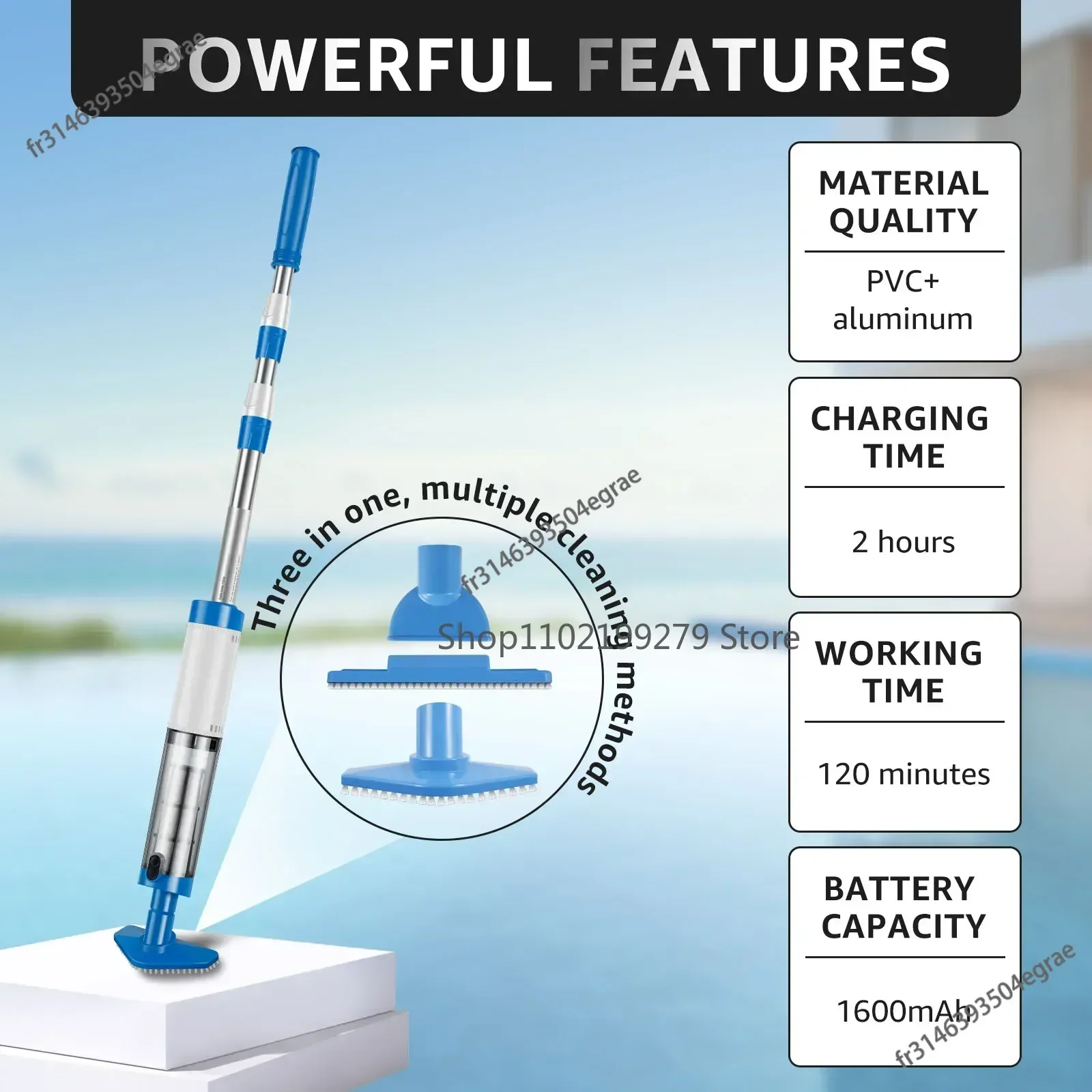 NEW Pool Vacuum Cleaner Rechar - огляд і ціна Pool Vacuum Manual