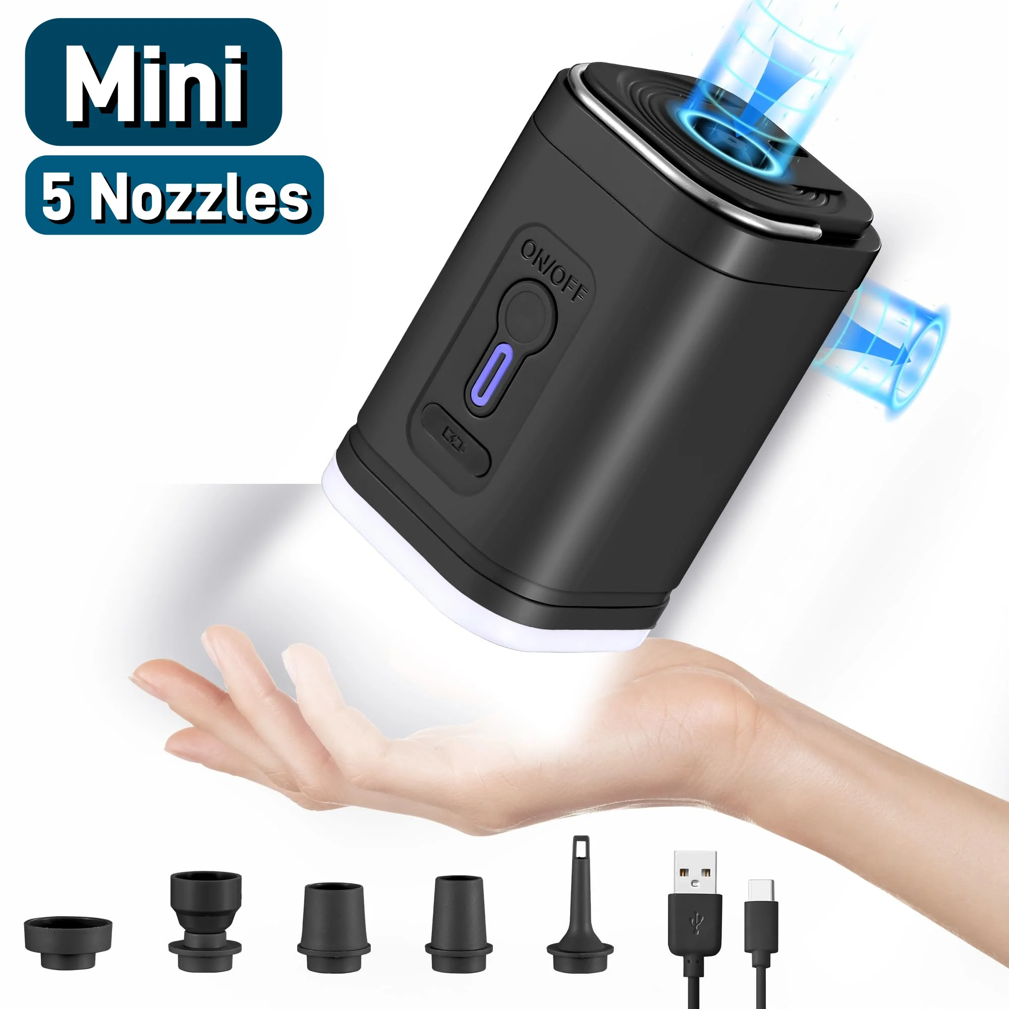 Mini Portable Air Pump with 13 - огляд і ціна Pool Lounger Inflatable
