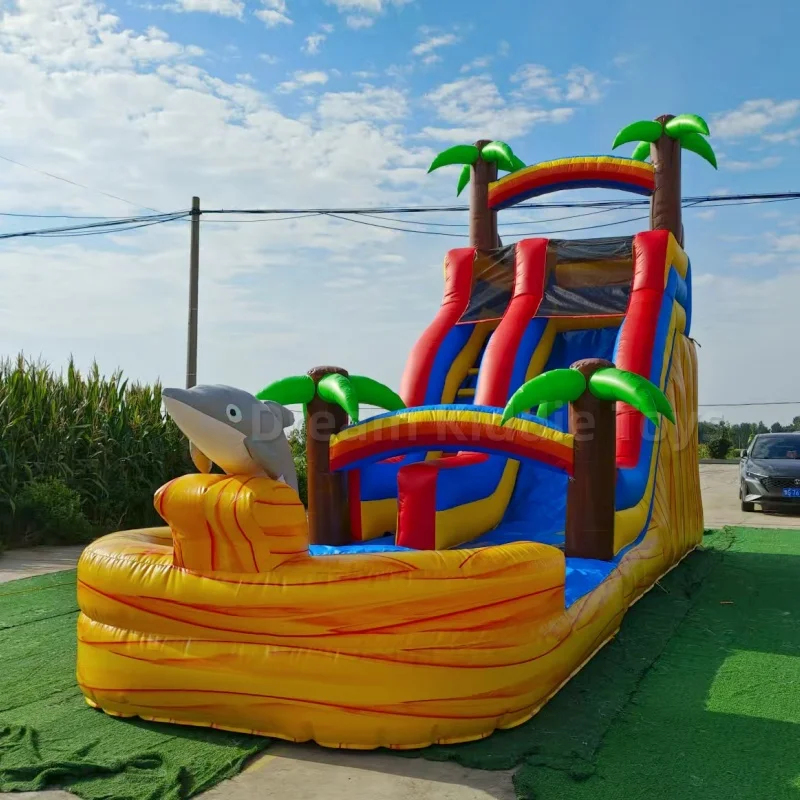 Giant Tropical Dolphin Theme I - огляд і ціна Water Slide Inflatable