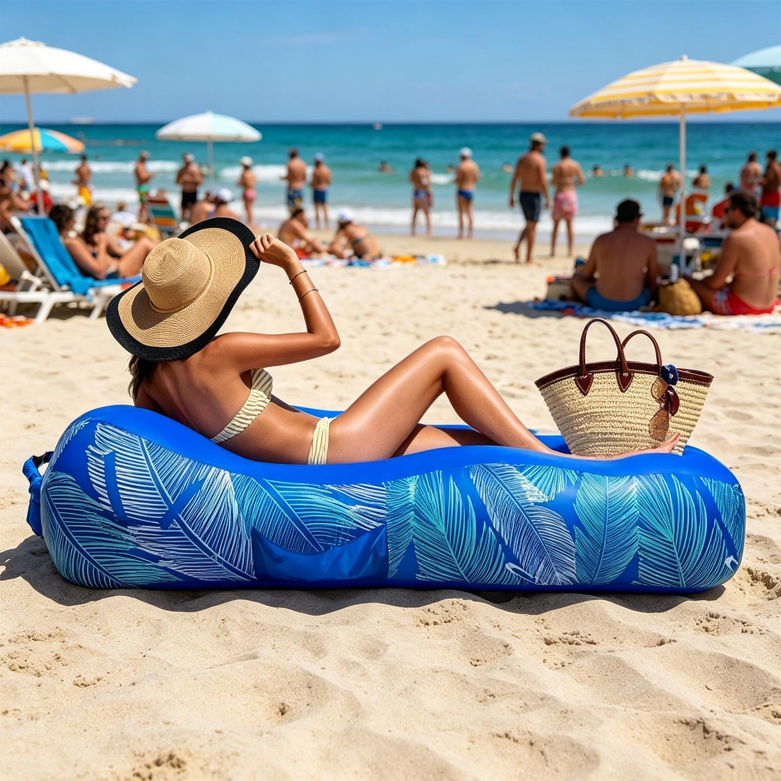 Inflatable Lounger with Sunsha - огляд і ціна Pool Lounger Inflatable
