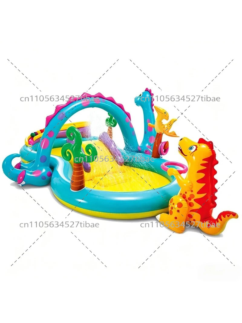 Inflatable Rainbow Kids Pool w - огляд і ціна Water Slide Inflatable