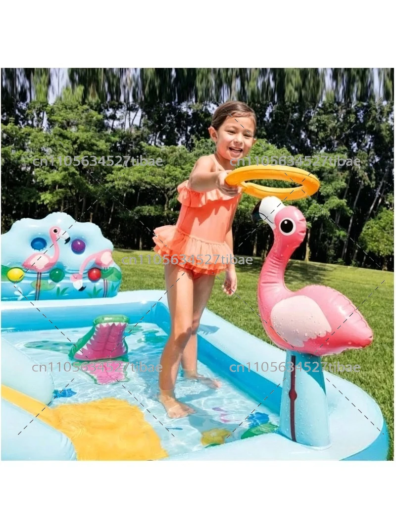 Inflatable Rainbow Kids Pool w - огляд і ціна Water Slide Inflatable