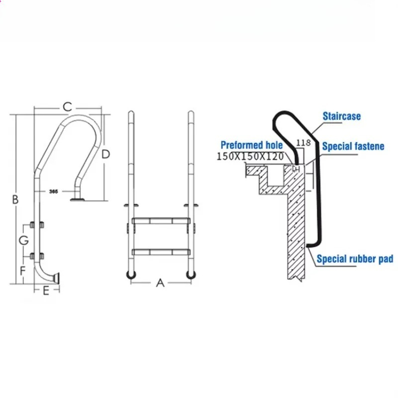 Stainless Steel 3/4-Step Above - огляд і ціна Pool Ladder Above Ground