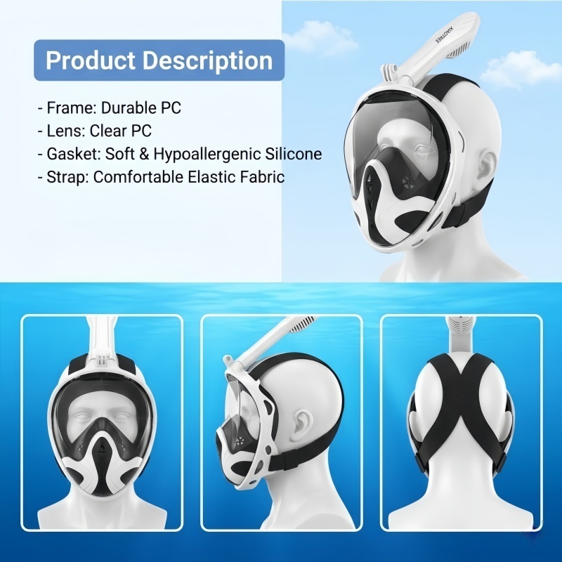 XIAOTREE Full Face Snorkel Mas - огляд і ціна Snorkel Mask Full Face