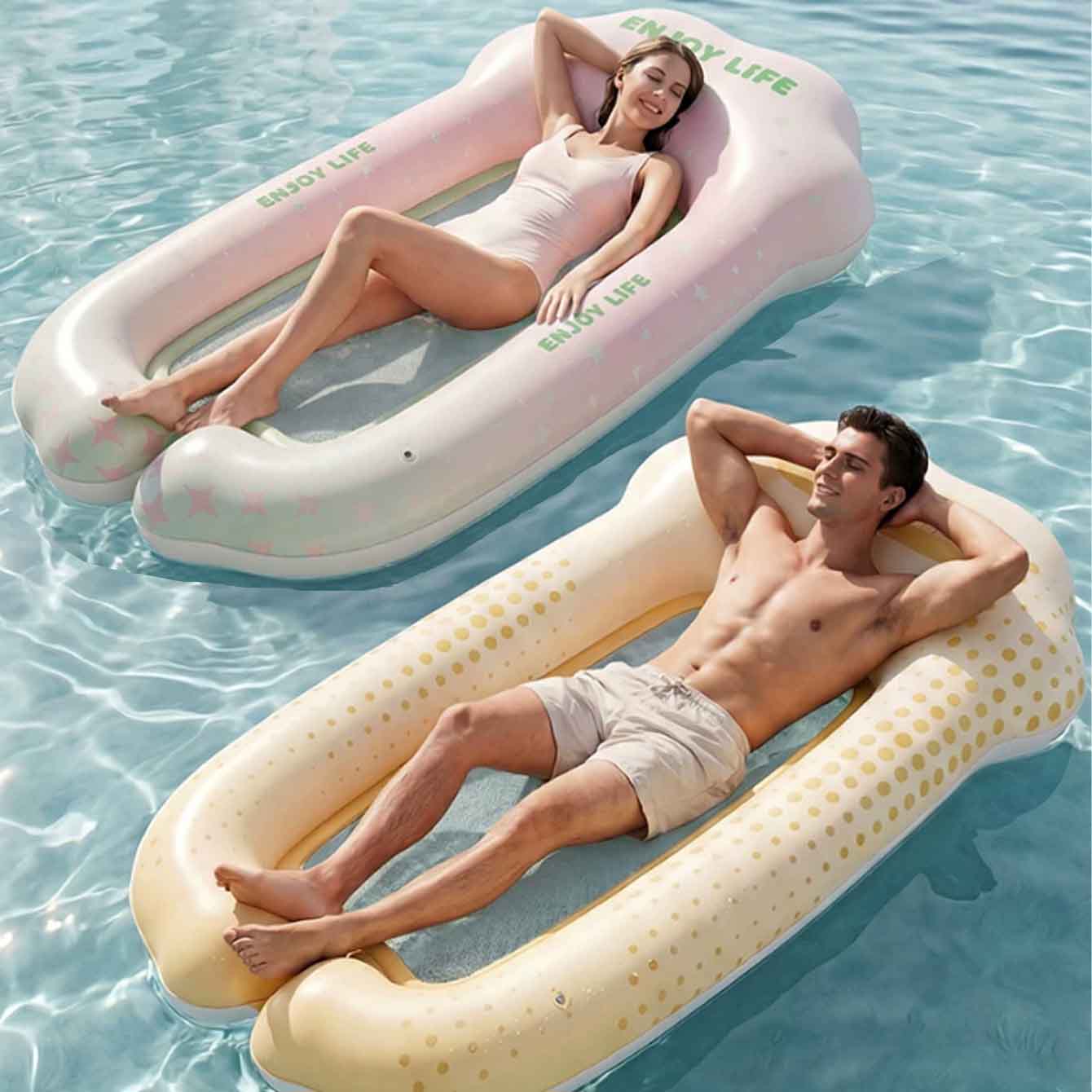 Inflatable Water Hammock Pool  - огляд і ціна Pool Lounger Inflatable