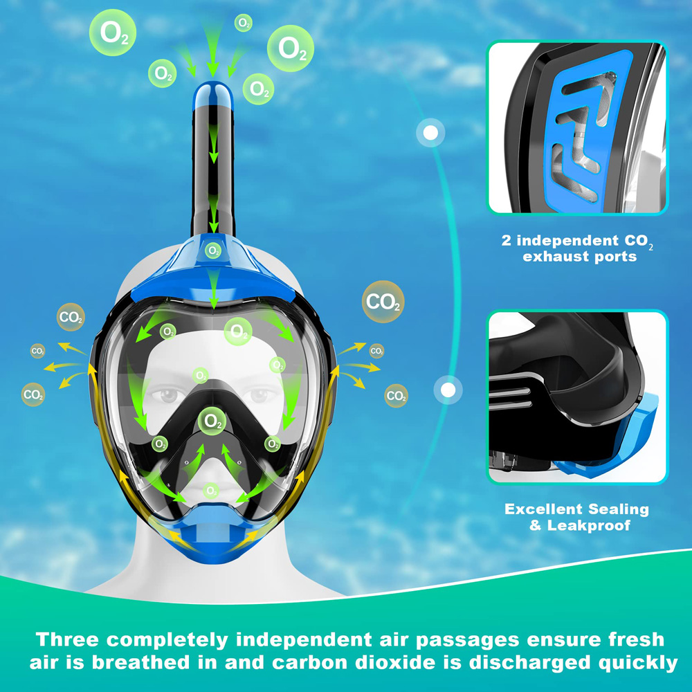 Full Face Snorkel Mask with La - огляд і ціна Snorkel Mask Full Face