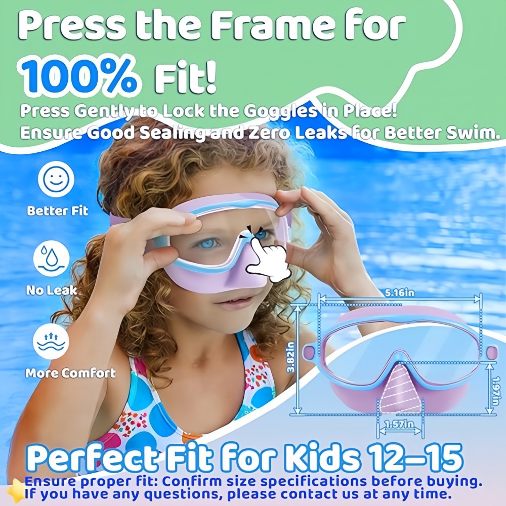 Kids Swimming Goggles with Nos - огляд і ціна Swim Goggles Anti Fog Uv