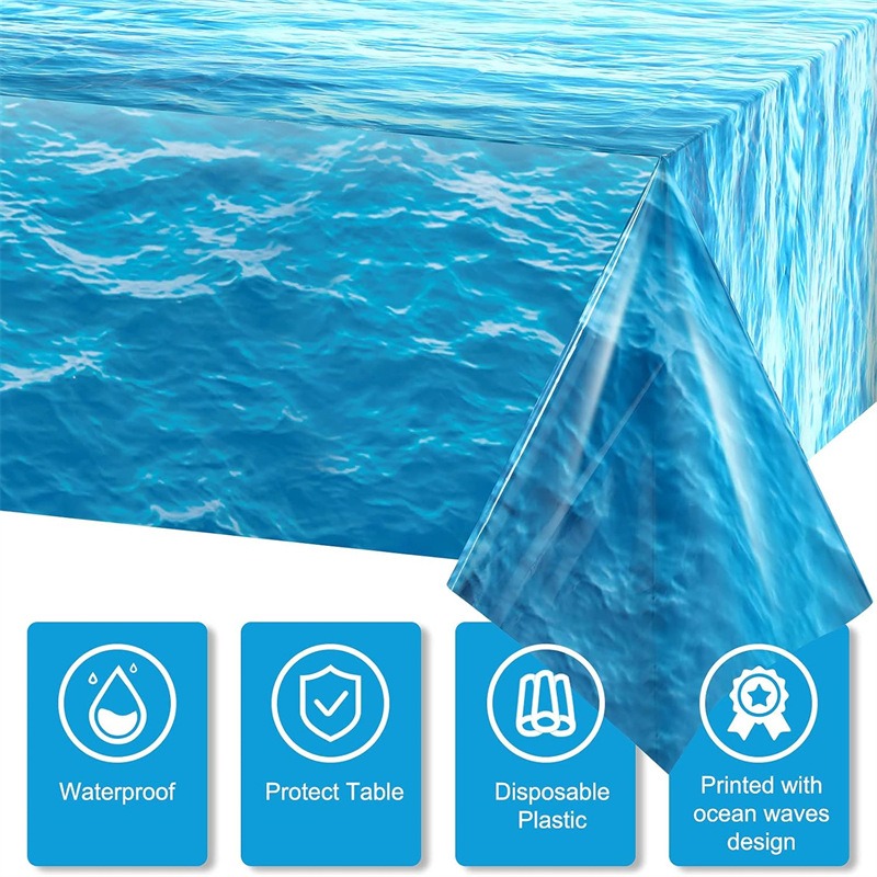 Blue Ocean Wave Pattern Dispos - огляд і ціна Pool Cover Waterproof