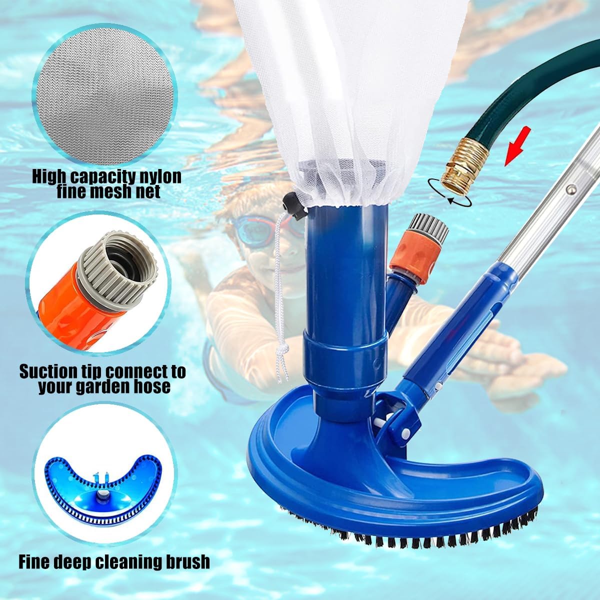 60 inch Pool Vacuum Cleaner Ha - огляд і ціна Pool Vacuum Manual